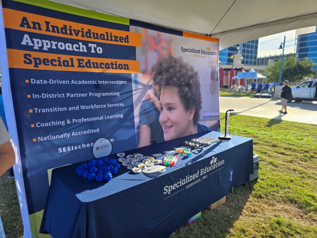 Sierra Schools of Arizona booth at YES Day Walk for Autism resource fair