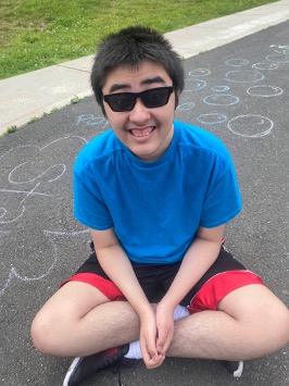 Conner’s progress at BEST Academy: Conner hanging out with shades and a smile