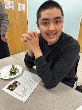Conner’s progress at BEST Academy: Conner making edible crafts