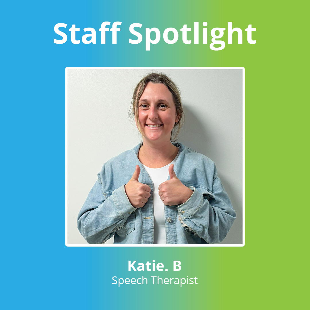 Katie B., our October 2025 Staff of the Month, is celebrated for her positivity, teamwork, and dedication to helping students grow in their communication skills.