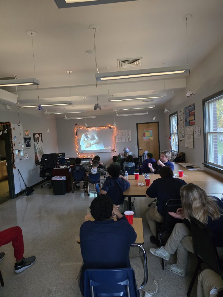 Students enjoyed Fun Friday movie day with popcorn and candy.