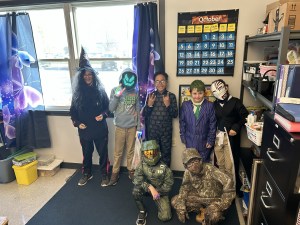 Students at High Road School of York celebrated Halloween with costumes