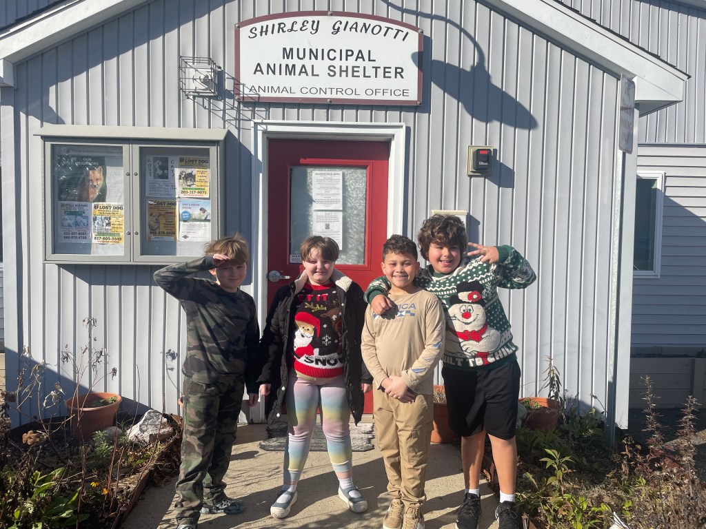 ESY students visiting the Wallingford Animal Shelter for the kindness project