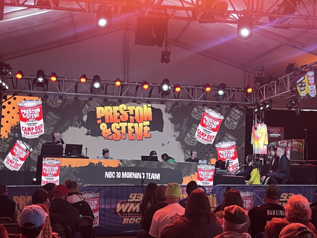 Preston & Steve Camp Out for Hunger collaborate with Excel Central Food Drive