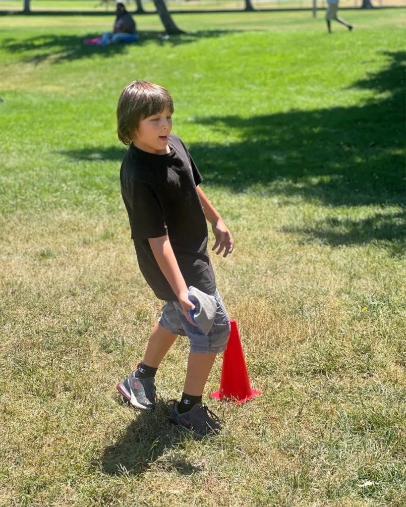 Extended School Year services playing cornhole