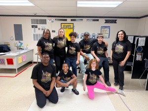 Sierra Knights students and staff gathered for Autism Awareness celebration