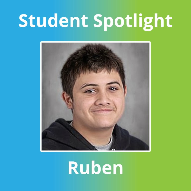 Student Ruben posing for a portrait at Sierra School of Sacramento representing a student success story of growth and confidence