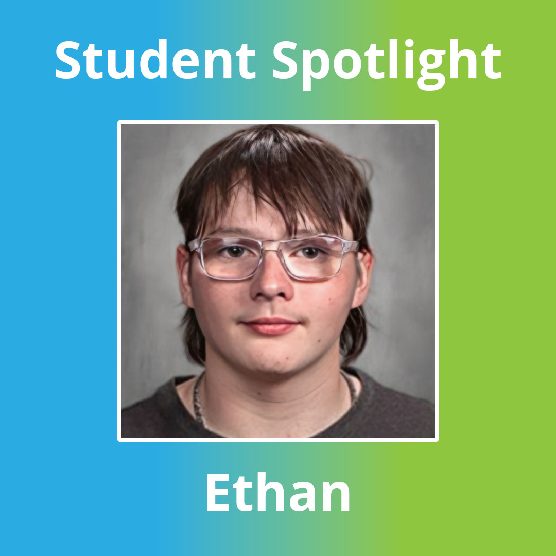 Ethan student at High Road School of Bucyrus smiling in a school headshot