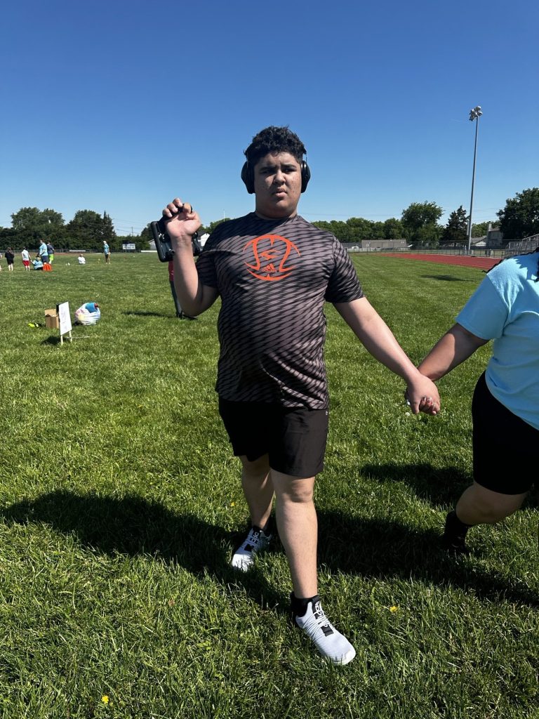 Student participating in Field Day activities at High Road School of Wright City