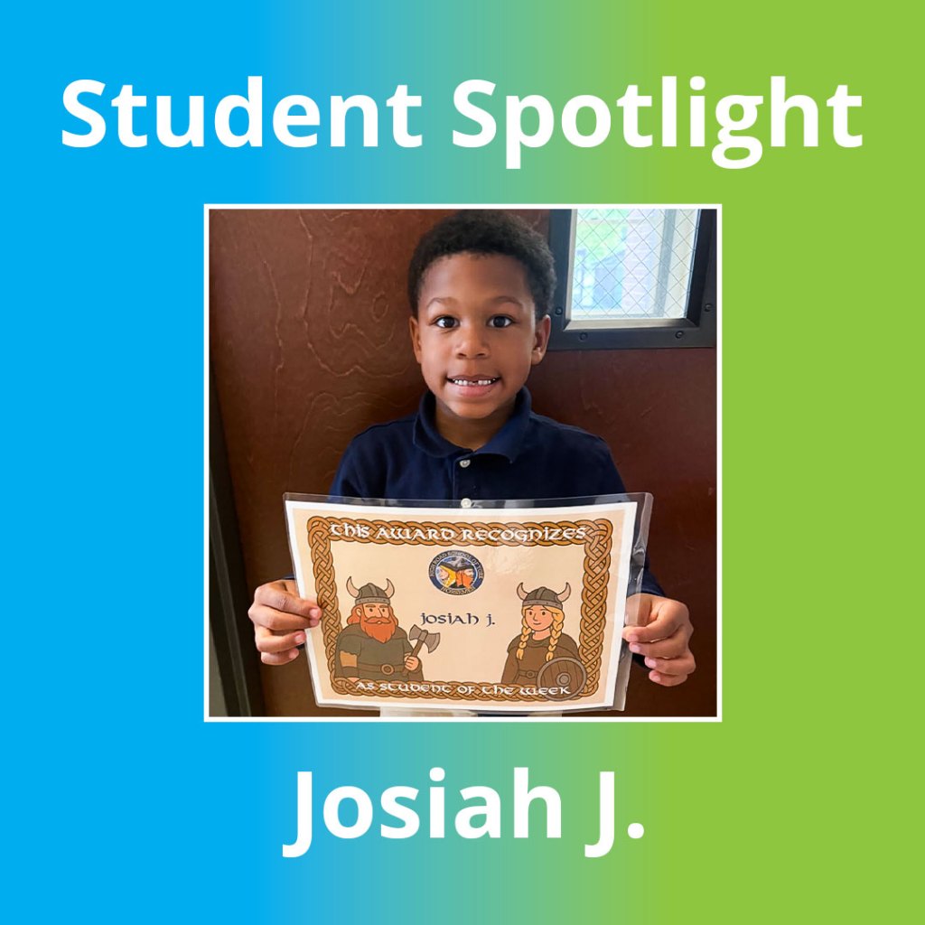 Student posing with a certificate of achievement during High Road School of York student spotlights recognition.