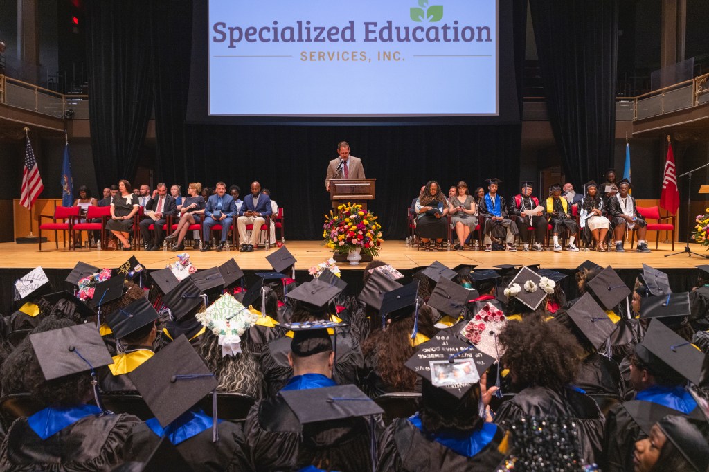 SESI students attend the 2026 Philadelphia high school graduation ceremony at Temple Performing Arts Center.