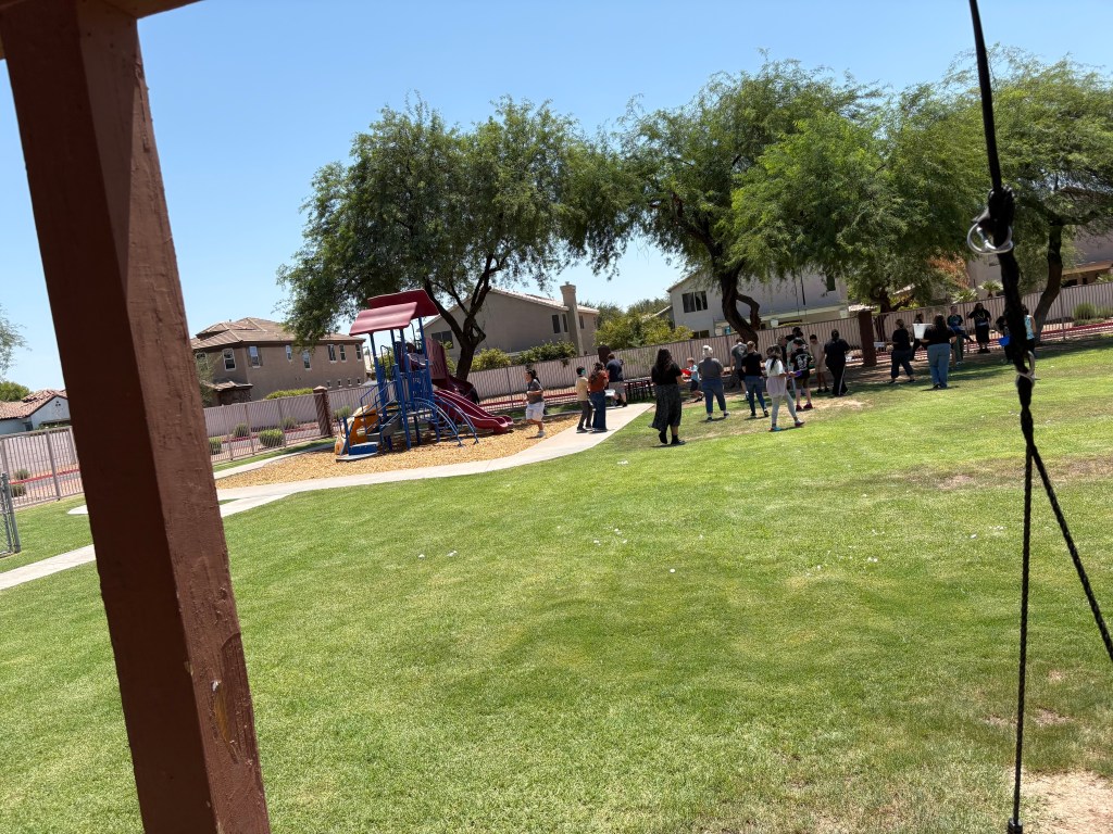 Students participate in a snowball fight during Fun Friday at Sierra School of Gilbert.