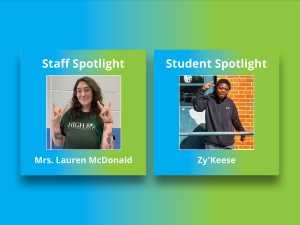 Mrs. Lauren McDonald and Zy'Keese Florestal-Young, September 2026 staff and student spotlights at High Road School at Kent County.