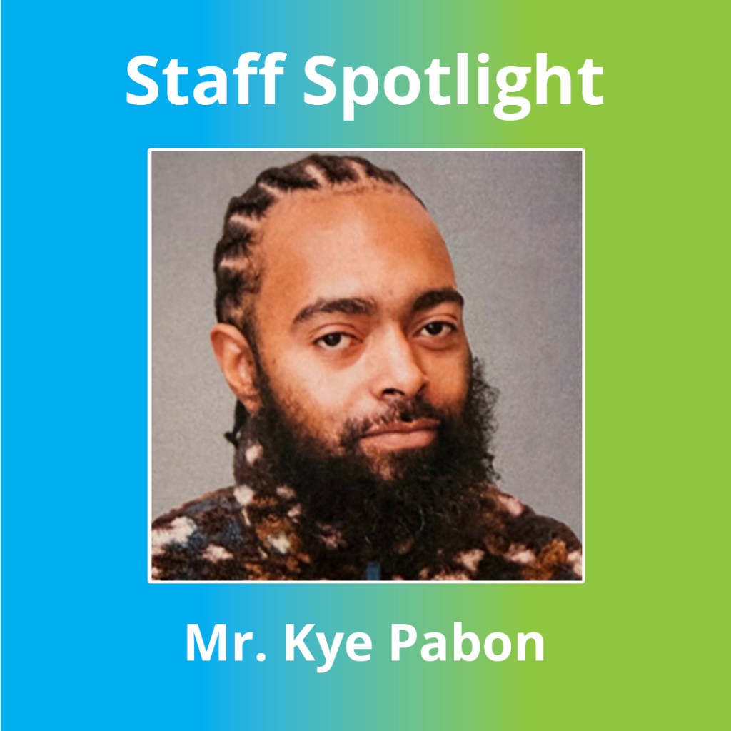 Mr. Kye Pabon, September 2026 Staff Spotlight at High Road School of Southern Delaware.