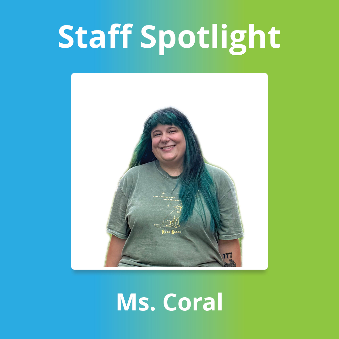 La Sra. Coral, miembro del personal del colegio High Road de Bucyrus
