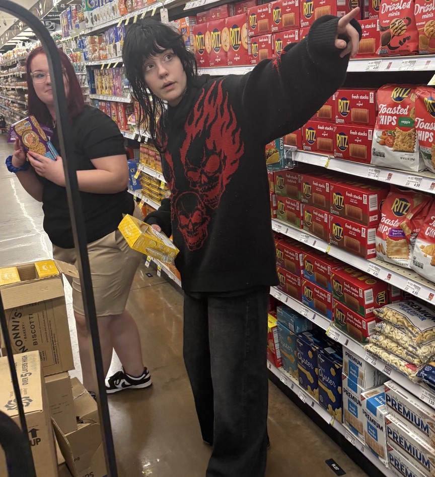 High Road School of Nashville student practicing shopping and communication skills during a community outing.