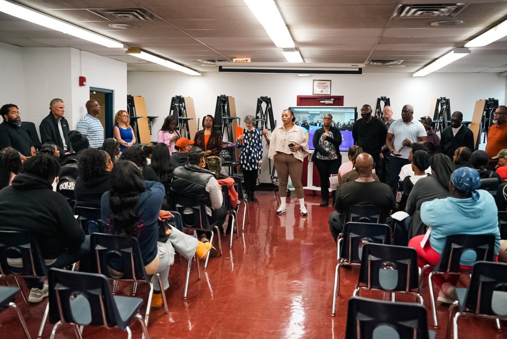 Excel Academy of Roseland families, students and staff gathered for the State of the School Address.
