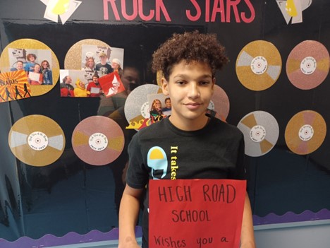 Students crafting holiday cards