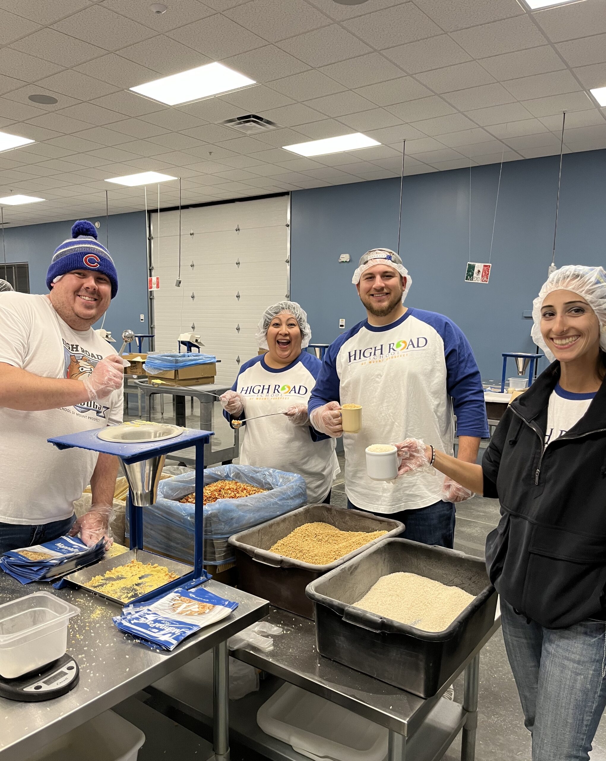 High Road School staff preparing meals