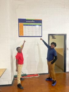 Students helping place CASE Matrices - Image 1