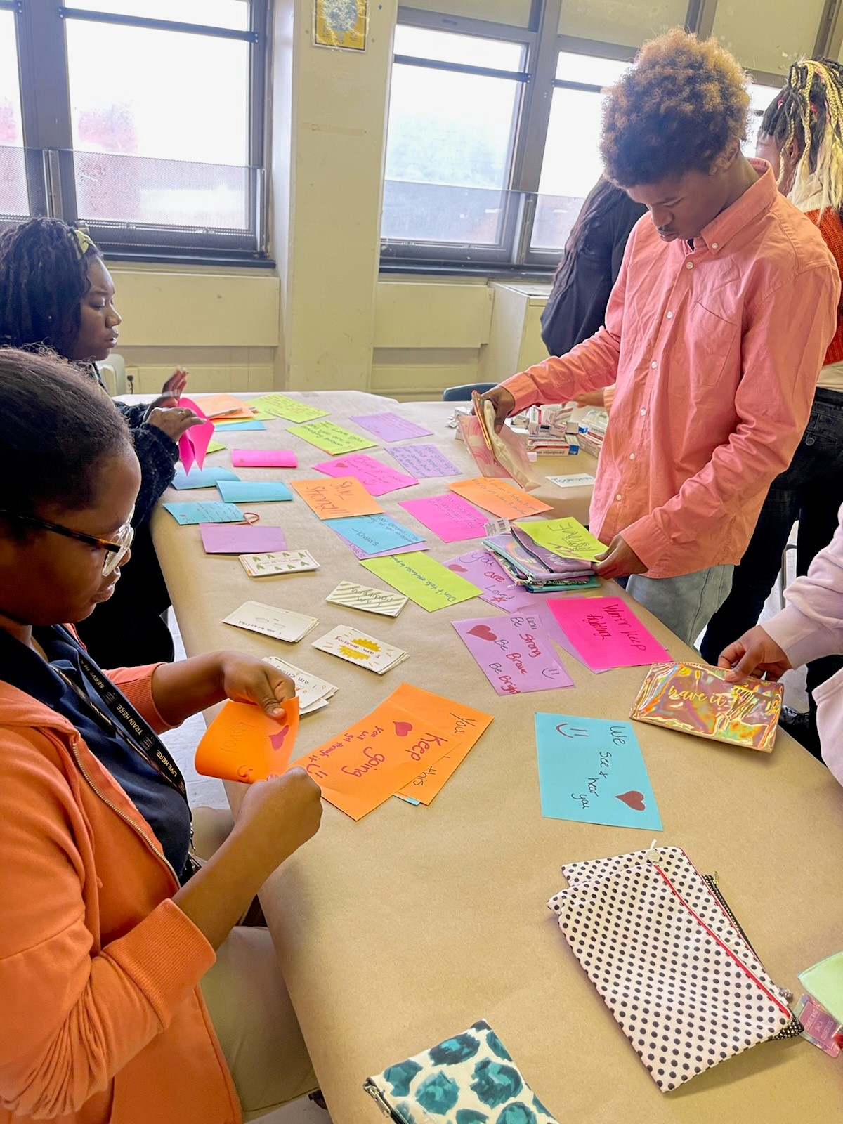 Excel Academy students volunteering