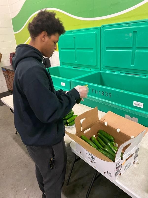 Team effort during the Day of Service