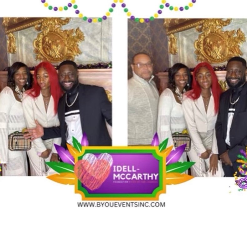 Excel Roseland student Samaria with her loved ones and Mr. Booker, Executive Director of Excel Academy of Roseland.