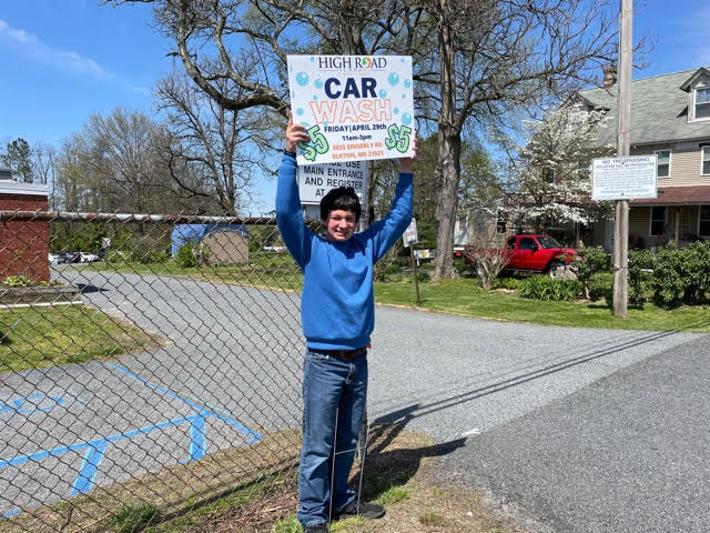 Students participating in the High Road School of Cecil County car wash - Photo 8