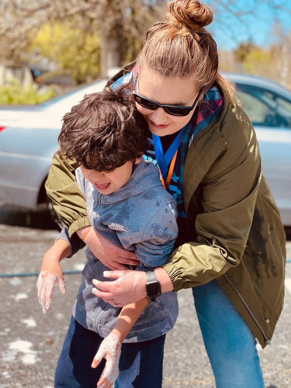 Students participating in the High Road School of Cecil County car wash - Photo 4