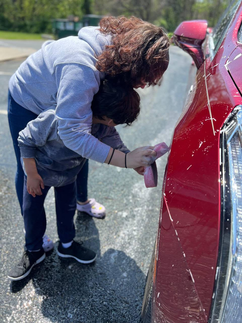 Students participating in the High Road School of Cecil County car wash - Photo 6