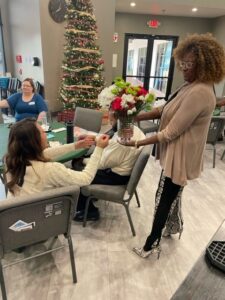 Student-made treat bouquet shared at luncheon