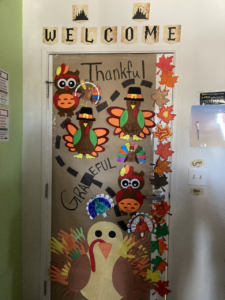 Thanksgiving decorations created by students