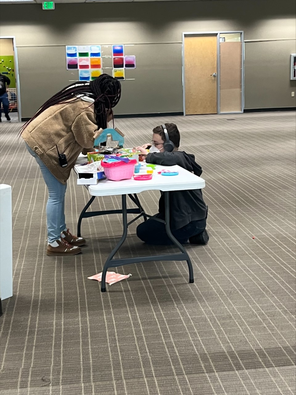 Students enjoying teamwork activities